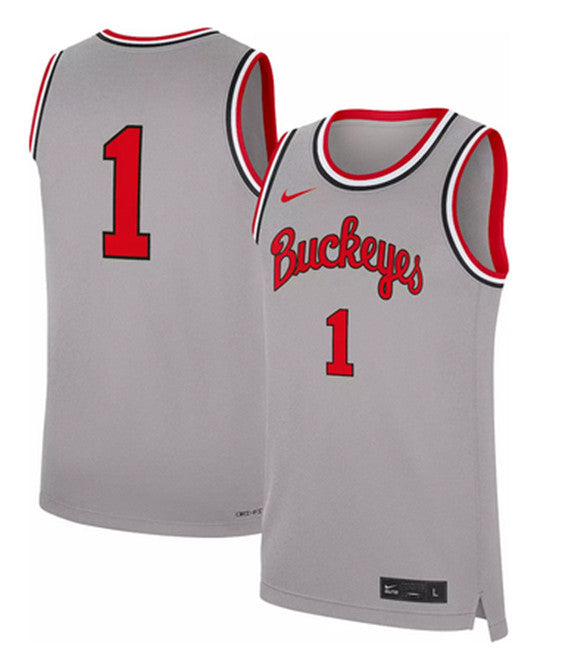 Ohio State Buckeyes gray jersey