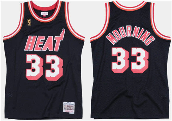 Alonzo Mourning Miami Heat black jersey