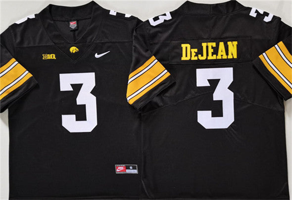 Cooper DeJean Iowa Hawkeyes black jersey