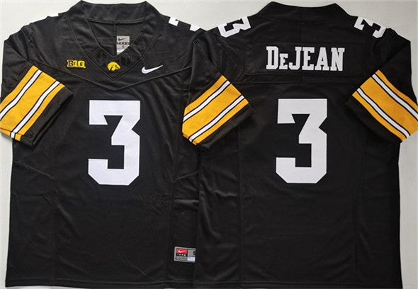 Cooper DeJean Iowa Hawkeyes black jersey