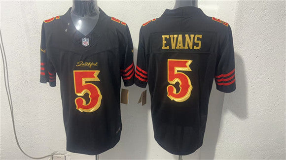 Mike Evans San Francisco 49ers black Vapor jersey