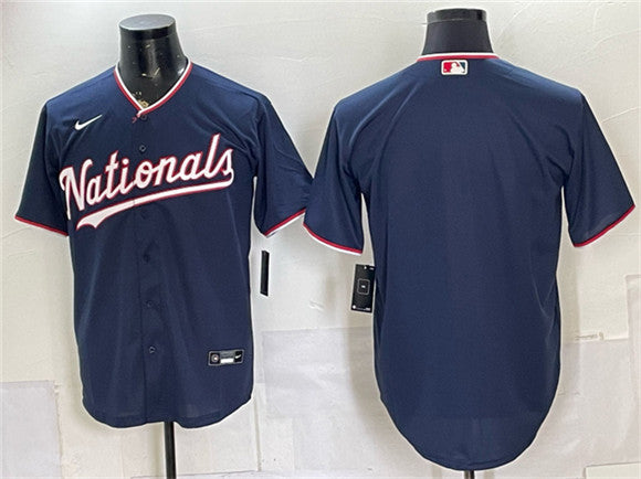 Custom Washington Nationals navy jersey
