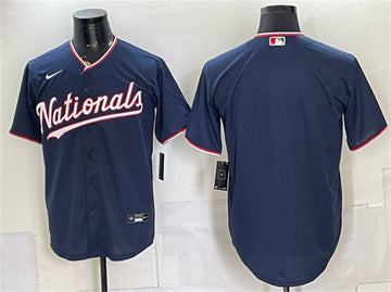 Custom Washington Nationals navy jersey