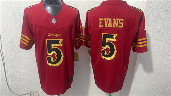 Mike Evans San Francisco 49ers red Vapor jersey