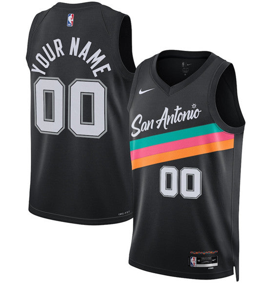 Custom San Antonio Spurs black City Edition jersey