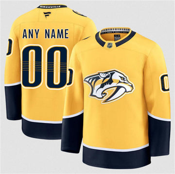Custom Nashville Predators gold Home jersey
