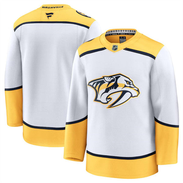 Custom Nashville Predators white Away jersey