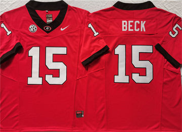 Carson Beck Georgia Bulldogs red jersey