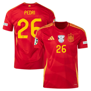 Pedri Spain National Team scarlet Home jersey