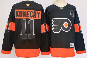 Travis Konecny Philadelphia Flyers black jersey