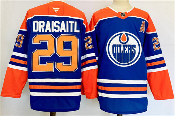 Leon Draisaitl Edmonton Oilers royal jersey