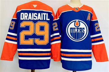 Leon Draisaitl Edmonton Oilers royal jersey