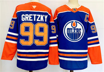 Wayne Gretzky Edmonton Oilers royal jersey