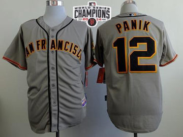 Joe Panik San Francisco Giants grey Road jersey