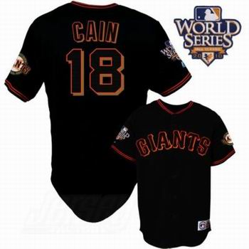Cain Matt San Francisco Giants black jersey