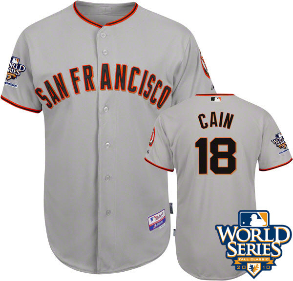 Cain Matt San Francisco Giants grey jersey