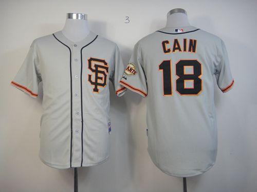 Matt Cain San Francisco Giants grey Road jersey