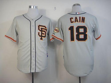 Matt Cain San Francisco Giants grey Road jersey