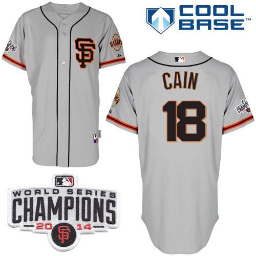 Matt Cain San Francisco Giants grey Road jersey