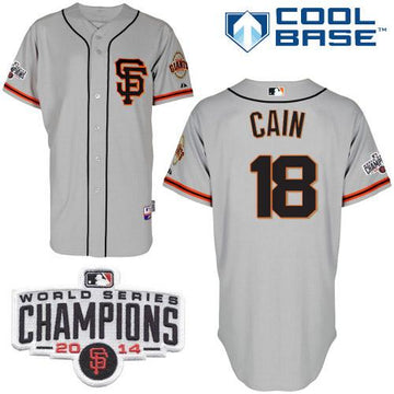 Matt Cain San Francisco Giants grey Road jersey