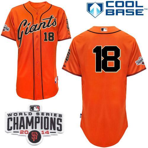 Matt Cain San Francisco Giants orange jersey