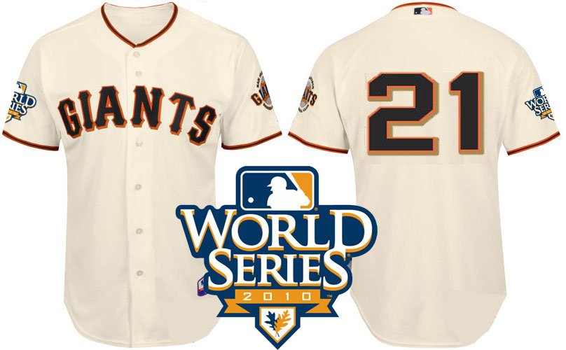 Freddy Sanchez San Francisco Giants cream jersey