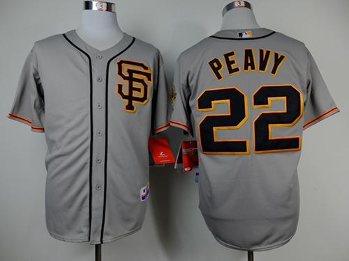 Jake Peavy San Francisco Giants grey Road jersey