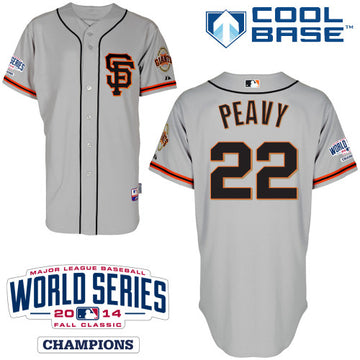 Jake Peavy San Francisco Giants grey Road jersey