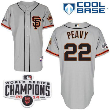 Jake Peavy San Francisco Giants grey Road jersey