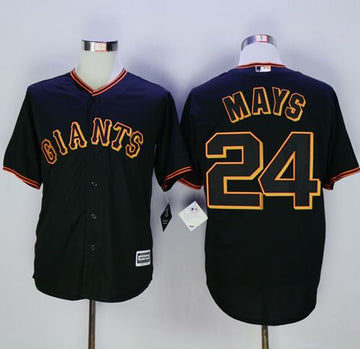 Willie Mays San Francisco Giants black Fashion jersey