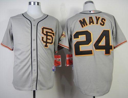 Willie Mays San Francisco Giants grey Road jersey