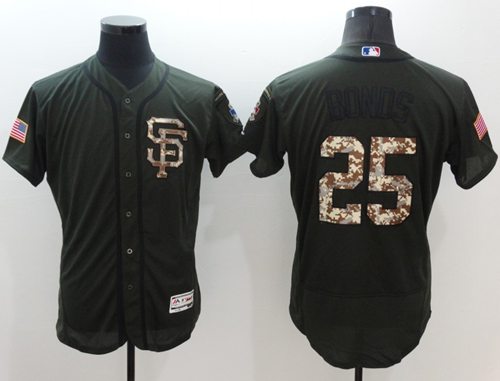 Barry Bonds San Francisco Giants green Salute To Service jersey
