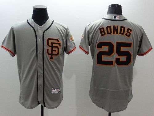 Barry Bonds San Francisco Giants grey Authentic jersey