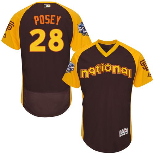 Buster Posey San Francisco Giants brown All-Star jersey