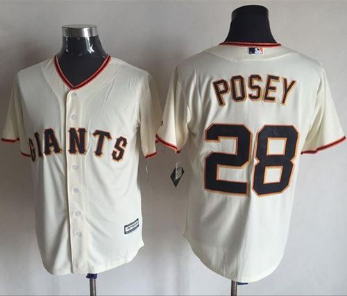 Buster Posey San Francisco Giants cream jersey