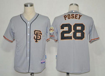 Buster Posey San Francisco Giants grey Road jersey