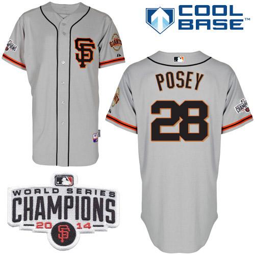 Buster Posey San Francisco Giants grey Road jersey