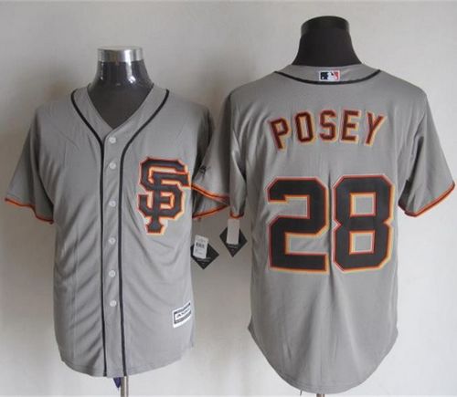 Buster Posey San Francisco Giants grey Road jersey