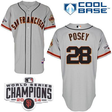 Buster Posey San Francisco Giants grey jersey