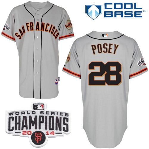 Buster Posey San Francisco Giants grey jersey