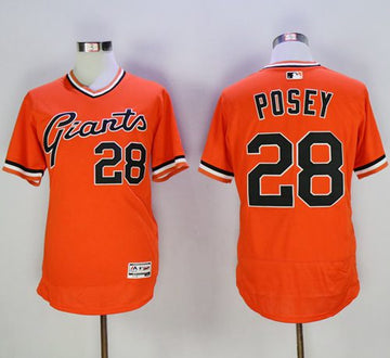 Buster Posey San Francisco Giants orange Authentic jersey