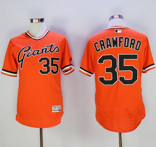 Brandon Crawford San Francisco Giants orange Authentic jersey