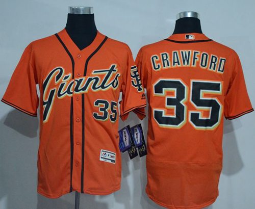 Brandon Crawford San Francisco Giants orange Authentic jersey