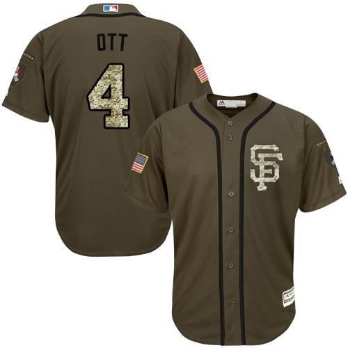Mel Ott San Francisco Giants green Salute To Service jersey