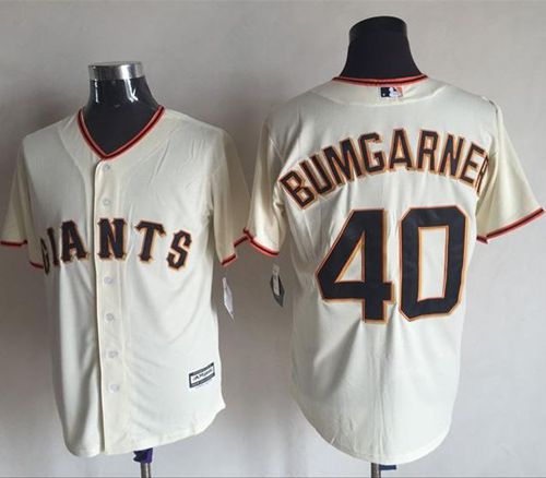 Madison Bumgarner San Francisco Giants cream jersey