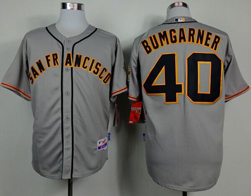 Madison Bumgarner San Francisco Giants grey jersey