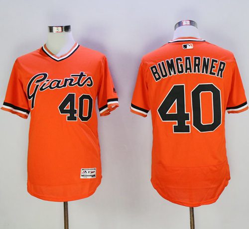 Madison Bumgarner San Francisco Giants orange Authentic jersey