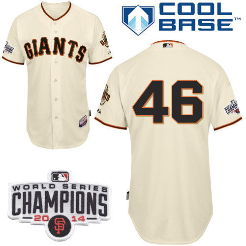 Santiago Casilla San Francisco Giants cream Home jersey
