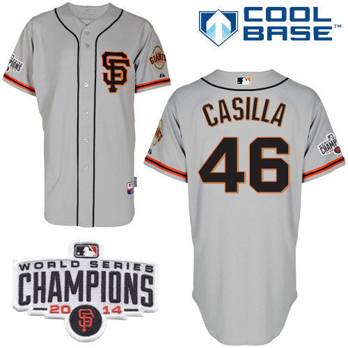 Santiago Casilla San Francisco Giants grey Road jersey