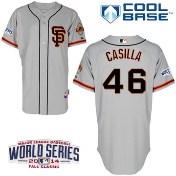 Santiago Casilla San Francisco Giants grey Road jersey